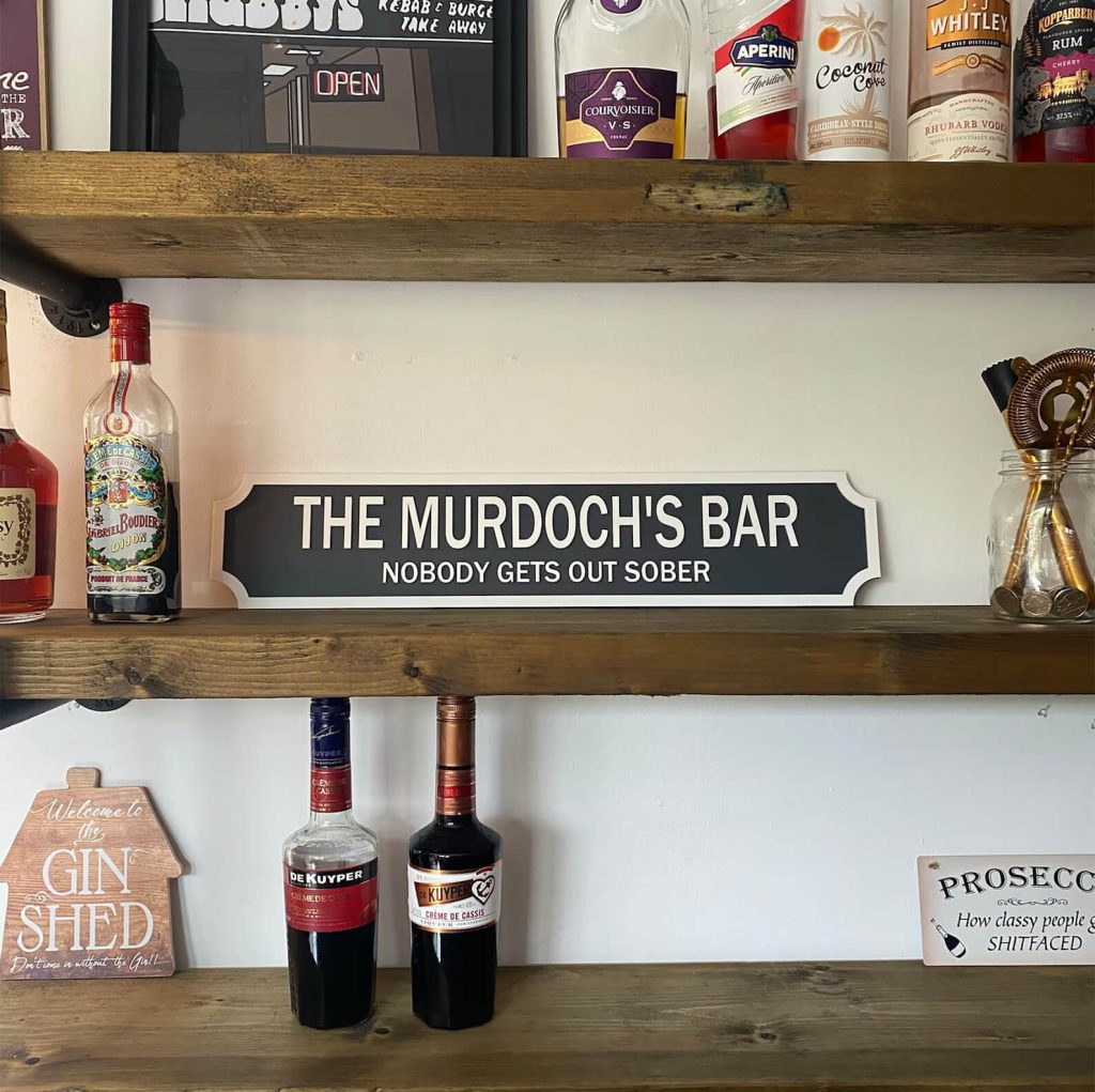 Personalised sign, perfect for your own beer garden